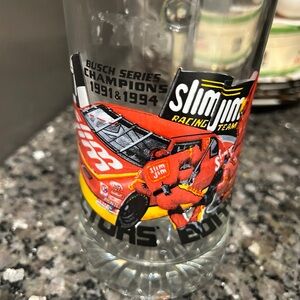 Racing Team Glass Mug - Red and Yellow